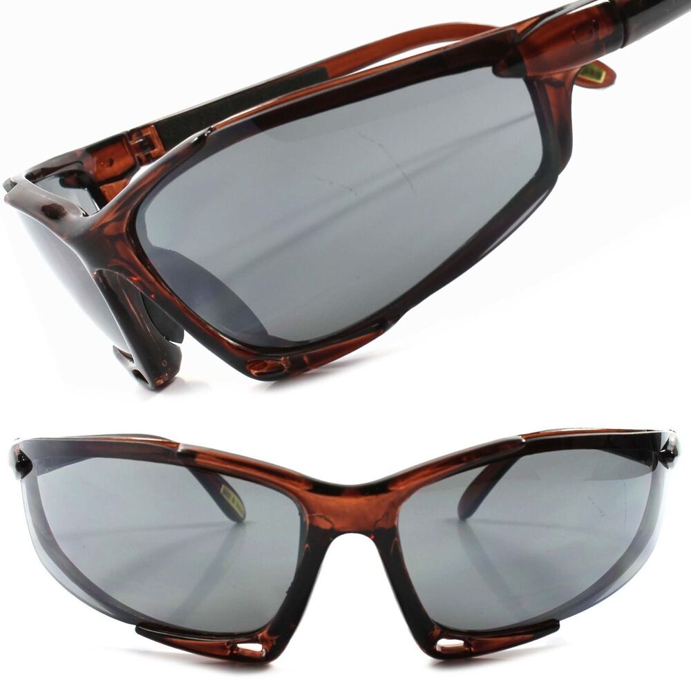 Biker Cycling Running Athletic Baseball Tactical Extreme Brown Sport Sunglasses